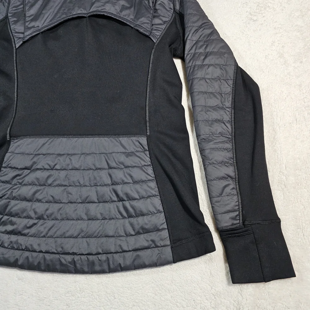 LULULEMON FIRST MILE QUILTED RUNNING Jacket Black Womens Size 10.
